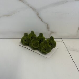 Królik dekoracyjny zielony – 4 cm | kpl. 6 szt.