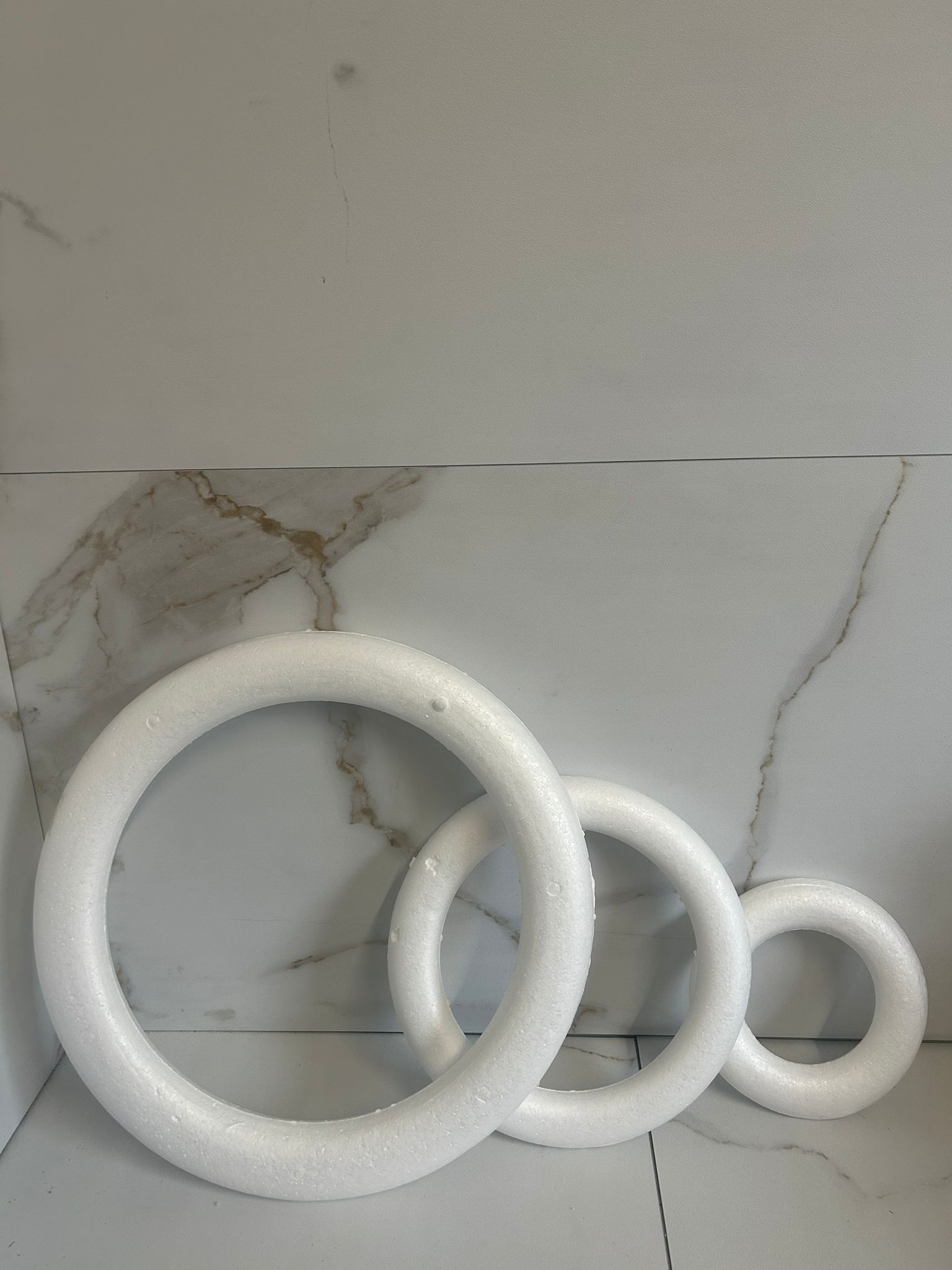 Oponka styropianowa komplet 35 cm 23 cm 15 cm – baza do wianków i stroików