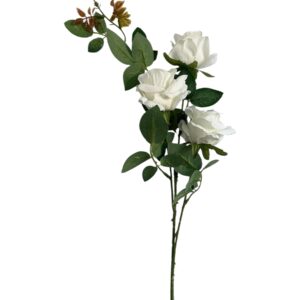 Róża welurowa – gałązka dekoracyjna 75 cm, 3 kwiaty (1szt.)