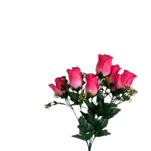Bukiet Róża różowa 38 cm – 7 łodyg, 7 kwiatów (6,5 x 4,5 cm)