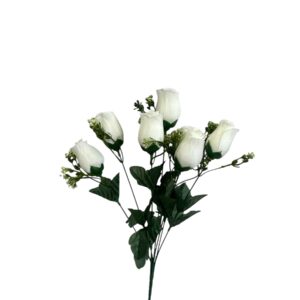 Bukiet Róża  biała 38 cm – 7 łodyg, 7 kwiatów (6,5 x 4,5 cm)