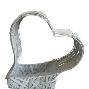 Osłonka Serce rattanowe duże 35 × 35 × 11,5 cm (1 szt.)