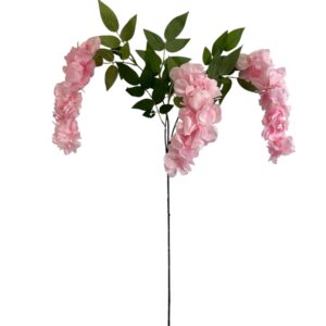 Wisteria gałązka 98 cm różowa 3 kwiaty (1szt.)