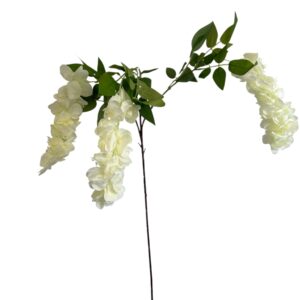 Wisteria gałązka 98 cm biała śmietankowa 3 kwiaty ( 1szt.)