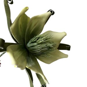 MAGNOLIA piankowa z zielonymi listkami wys. 53 (główka 27x14 cm) zielona - 1 szt.