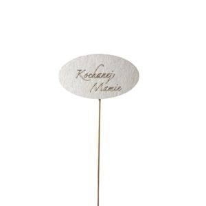 Topper Kochanej Mamie owalny 8,8 × 4,9 cm - 1 szt.