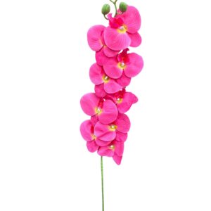 Storczyk silikonowy 3D PRINT – 80 cm, 9 kwiatów różowy