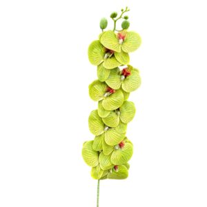 Storczyk silikonowy 3D PRINT – 80 cm, 9 kwiatów zielony