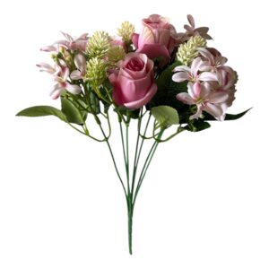 Bukiecik Rosalie Różyczka z dodatkami 33 cm pudrowy róż- 1 szt.