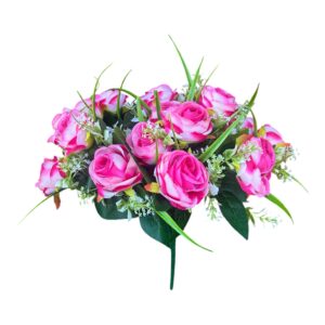 Bukiet Róż – 18 Różyczek Różowo-Biały Długość 40 cm