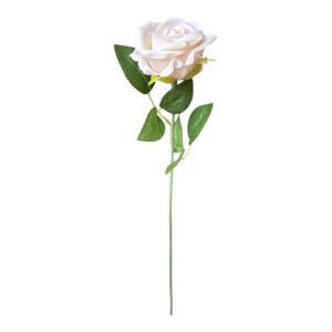Róża welurowa ecru –  50 cm, kwiat 7 cm- 1 szt.