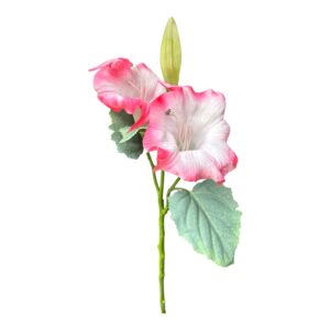 Kwiat DATURA  gumowa różowa wys. 69 cm (2 główki ok. 12 cm +1pąk )