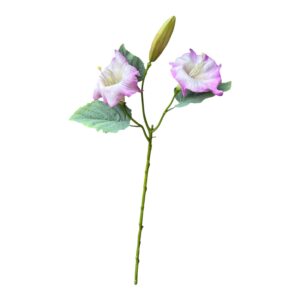 Kwiat DATURA  gumowa fioletowa wys. 69 cm (2 główki ok. 12 cm +1pąk )