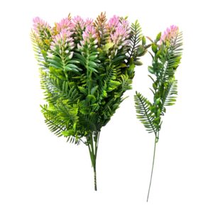 Gałązka Ozdobna Evergreen różowa 43 cm 12 szt.