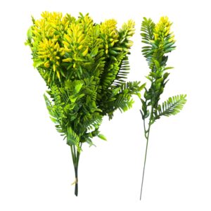 Gałązka Ozdobna Evergreen żółta 43 cm 12 szt.