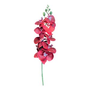 Storczyk silikonowy 105 cm – 9 kwiatów -  czerwony 1 szt.