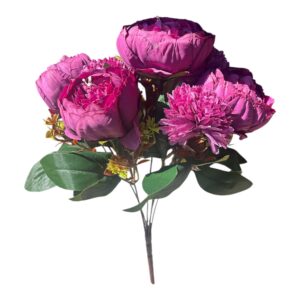 Bukiet aMORE Piwonia z Chryzantemą 42 cm Fioletowy - 1 szt