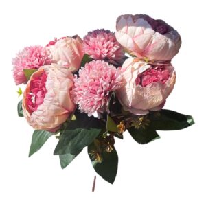 Bukiet aMORE Piwonia z Chryzantemą 42 cm Różowy- 1 szt.