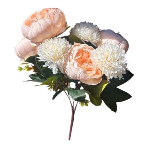 Bukiet aMORE Piwonia z Chryzantemą 42 cm Łososiowy- 1 szt.