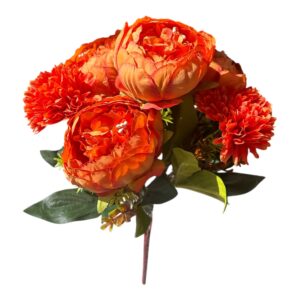 Bukiet aMORE Piwonia z Chryzantemą 42 cm Pomarańczowy- 1 szt.