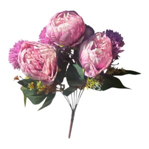Bukiet aMORE Piwonia z Chryzantemą 42 cm Jasny Fiolet - 1 szt