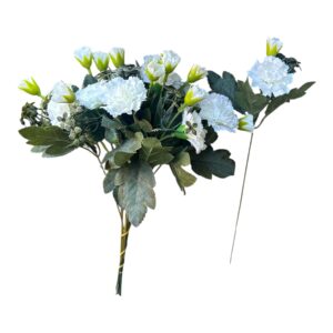 Goździk  pik z pąkiem  32 cm   biały – 1 szt.