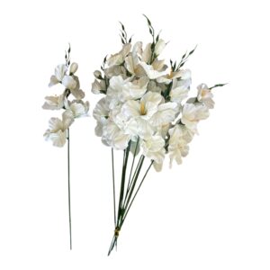 Mieczyk 3D – 53 cm   biały z delikatnie zielonym środkiem  12 szt.