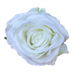 Róża 3D  wyrobowa  9 cm  biała - 12 szt.