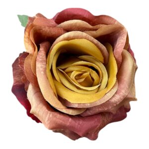 Róża 3D wyrobowa 9 cm jesienny brąz 12 szt.