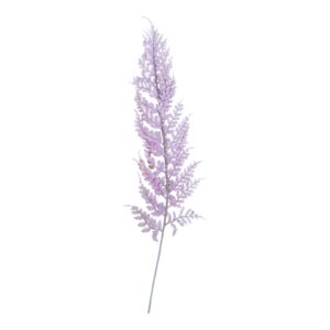 Paprotka flokowana 58 cm pudrowy róż - 1 szt.